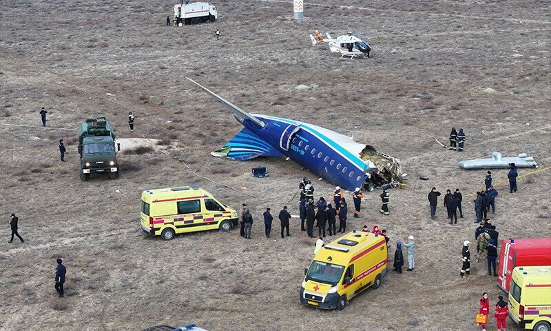 32 survive as passenger plane flying from Azerbaijan to Russia crashes in Kazakhstan